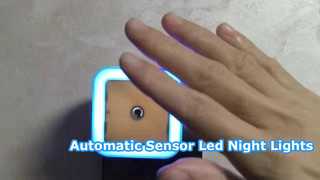 Luci notturne a LED a induzione automatica Lampada da comodino a risparmio energetico Luce notturna multicolore per camera da letto