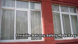 Dormitorio scolastico con soluzione di sicurezza in rete trasparente con griglia invisibile per balcone