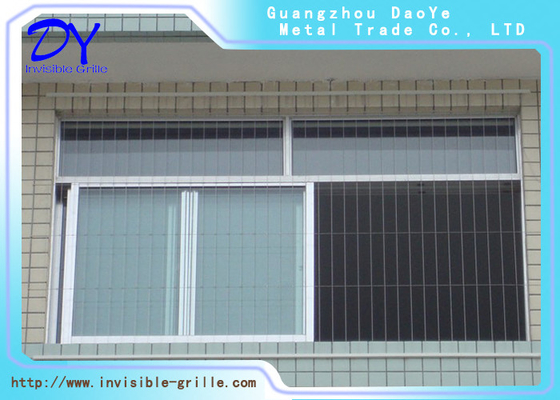 Moderna finestra sicura griglia invisibile anodizzante 2,0 mm 3,0 mm binario in alluminio