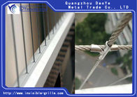 Griglia invisibile di sicurezza del balcone del rivestimento dell'acciaio inossidabile 316 della griglia invisibile di nylon del balcone