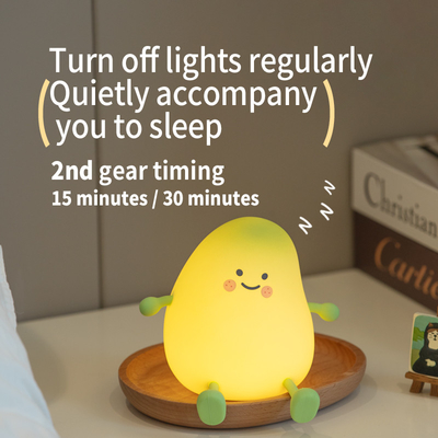 Nuovo piccolo mangue verde luce notturna mangue tempistica con sonno luce di silicone regalo creativo atmosfera Pat luce a LED