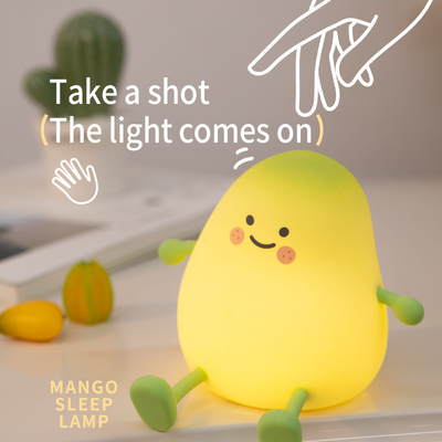Nuovo piccolo mangue verde luce notturna mangue tempistica con sonno luce di silicone regalo creativo atmosfera Pat luce a LED