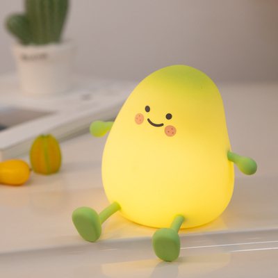 Mango Fruit Night Light USB Ricaricabile Dimming Touch Silicone Lampada da tavolo LED Decorazione a bordo letto Regalo Bambini Lampada da letto