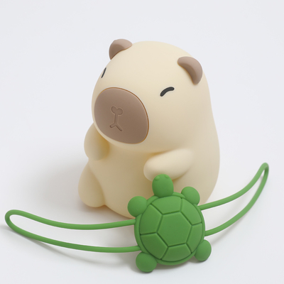 Logo personalizzato Capybara Bambini Regalo Camera da letto Dormire Carino Morbido Lampada Colore Gradiente Cane Silicone Luce Notturna