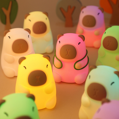Ricaricabile design bello Soft Silicone Capybara luce notturna per la camera da letto dei bambini