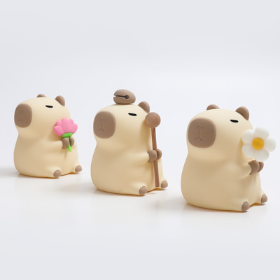 Cute Silicone Capybara Luce notturna Bambini Luce notturna Regalo Usb ricaricabile Animali Silicone Lampada notturna