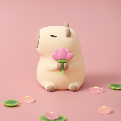 Cute Silicone Capybara Luce notturna Bambini Luce notturna Regalo Usb ricaricabile Animali Silicone Lampada notturna