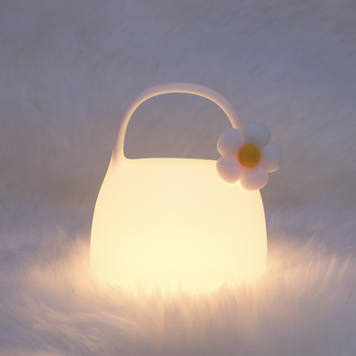 DIY Creative Gift Handbag Silicone Lampada da applauso con tempo Decorazione a bordo letto Atmosfera Luce notturna per dormire
