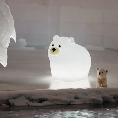 Piccolo orso patting luce notturna di silicone camera da letto per bambini bambino nutrimento dolce creativo piccola luce notturna luce morbida
