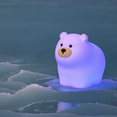 OEM Led Cartoon Cute Silicone Orso Lampada per il sonno Usb Ricaricabile Lampada notturna camera da letto Bambino Lumina notturna sul letto