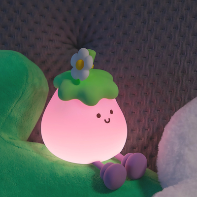 Ortaggi Piccole melanzane Lampade in silicone USB Ricaricabile Camera da letto Cucina di notte Luci per regali