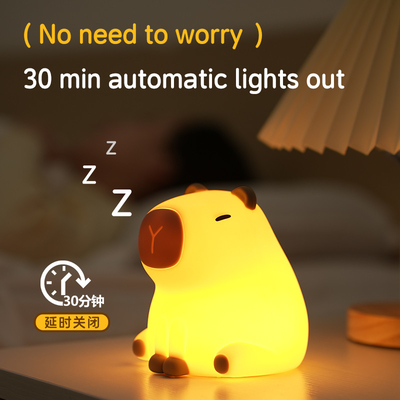 USB Ricaricabile Dimming Capybara Illuminazione notturna Luci notturne in silicone Camera da letto per bambini Lampada da tavolo da letto