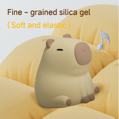 Capybara creativo luce notturna a LED dolce lampada da tavolo da letto in silicone per la stanza dei bambini regalo per la casa intelligente