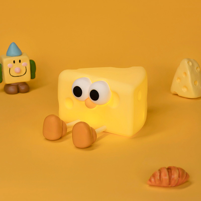 Fabbrica all'ingrosso Formaggio morbido Silicone Lampada per bambini Sensitivo controllo del rubinetto 7 colori singoli Luce notturna per bambini