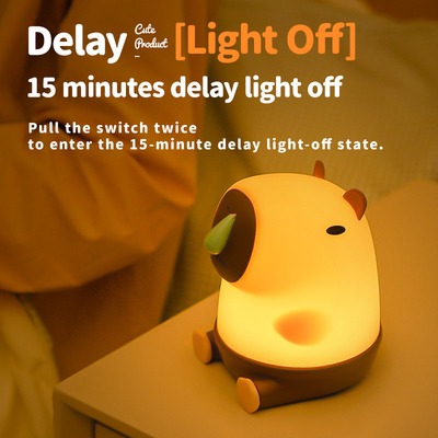 Al dettaglio Capybara Night Light Cute Animal Night Lamp Snottybara Silicone Touch Lights Decor Portatile Ricaricabile per bambini