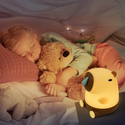 Carina lampada da tavolo Snottybara animale ricaricabile creativo cartone animato Capybara lampada notturna in silicone