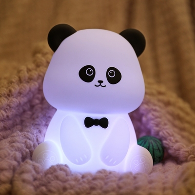 Cute Animal USB Ricaricabile Lampade Bambini Panda Silicone LED Luce Notturna per Bambini Luci Notturne