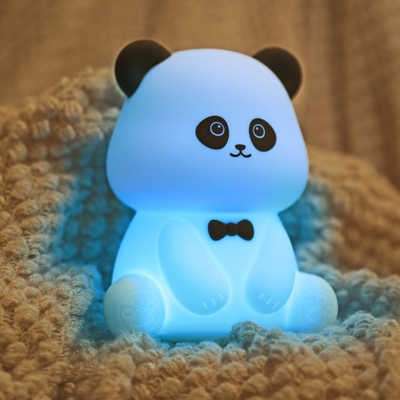 Cute Animal USB Ricaricabile Lampade Bambini Panda Silicone LED Luce Notturna per Bambini Luci Notturne