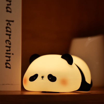 Lampada Panda Silicone 1200mah Sensitive Tap Control Warm White Breathing Light Portatile LED USB Rechargeable Night Light
