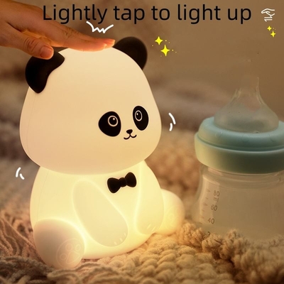 Signori Panda Luce notturna Treciatura e alleviamento dello stress Ornamento ufficio Capo letto Companion Sleep Lampada da scrivania LED