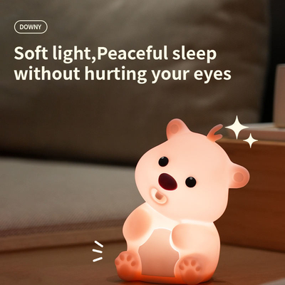 Luce da notte in silicone Pat con atmosfera di sonno Luce creativa giocattolo festivo Luce decorativa Giorno dei bambini Regalo di Natale