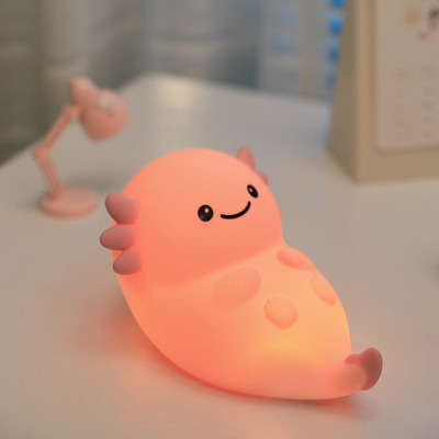 Modern Home USB Night Light Esagonale Dinosauro Bambino Pesce LED con sensore tattile Colorato Silicone Ricaricabile Luce