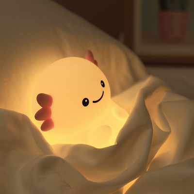 Design moderno Silicone Luce notturna LED carino Caldo Bianco Notte colorata per bambini Camera da letto Controllo tattile
