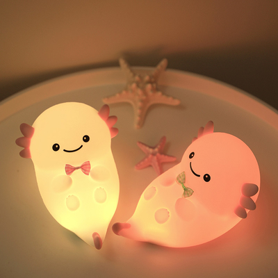 Modern Home USB Night Light Esagonale Dinosauro Bambino Pesce LED con sensore tattile Colorato Silicone Ricaricabile Luce