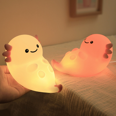 Design moderno Silicone Luce notturna LED carino Caldo Bianco Notte colorata per bambini Camera da letto Controllo tattile