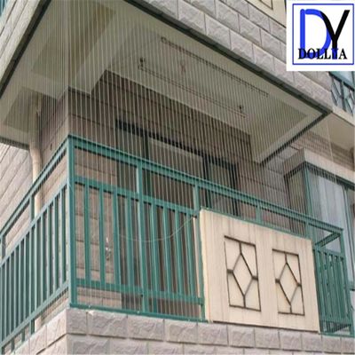 316 Stainless Steel Window Invisible Grille with 400 kg Tensile Impact and 5cm Wire Distance Gap
