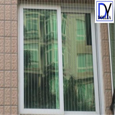 Fenestra di filo di acciaio di nylon Invisibile Griglia Verticale Orizzontale Direzione di apertura Distanza del filo 5cm 6cm 10cm 12cm Screen di sicurezza della finestra