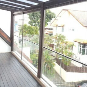 Grata Invisibile per Balcone Rete Trasparente Sicurezza Durabilità Edifici Moderni