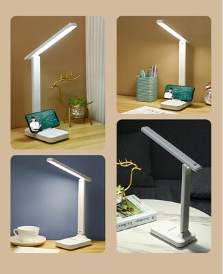 Comodino con ricarica USB, luce LED, lettura per bambini, studio in dormitorio, luce per lo studio notturno