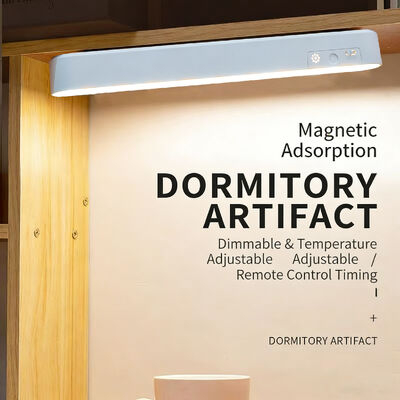 Lampada da tavolo a LED magnetica, antiriflesso, ricaricabile tramite USB, 3 temperature di colore, dimmerazione continua per la lettura