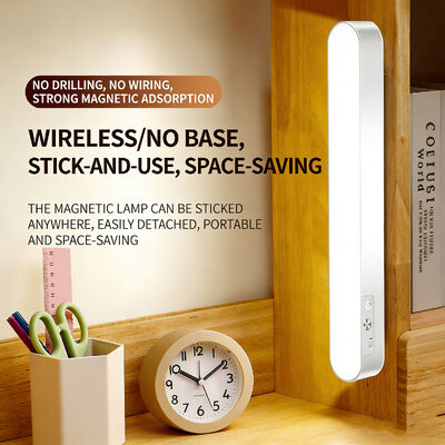 Lampada da tavolo a LED magnetica, antiriflesso, ricaricabile tramite USB, 3 temperature di colore, dimmerazione continua per la lettura