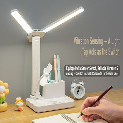 Lampada da scrivania a LED piccola con controllo touch USB diretto dalla fabbrica, ricaricabile, luce notturna, lampada da lettura, paralume bianco, dropshipping