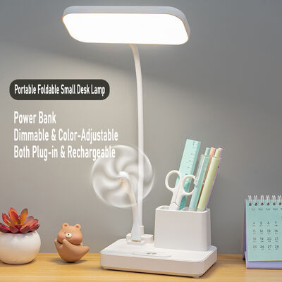 Lampada da scrivania con funzione power bank LED per studenti, lampada da scrivania dedicata, portapenne, lampada da comodino per dormitorio, camera da letto, luce notturna