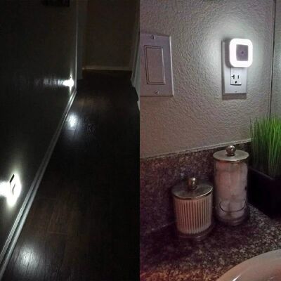 Luci notturne a LED a induzione automatica Lampada da comodino a risparmio energetico Luce notturna multicolore per camera da letto