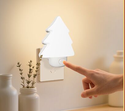 Controllo Interruttore Luce Regalo per Bambini Sicuro Lampada Notturna Personalizzata a Forma di Albero di Natale per Bambini Lampada per Dormire Bambini