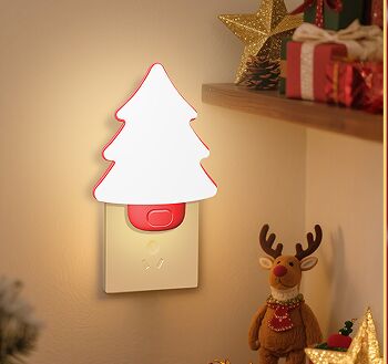 Controllo Interruttore Luce Regalo per Bambini Sicuro Lampada Notturna Personalizzata a Forma di Albero di Natale per Bambini Lampada per Dormire Bambini