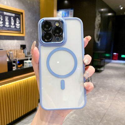 Custodia magnetica semitrasparente antiurto per iPhone 17