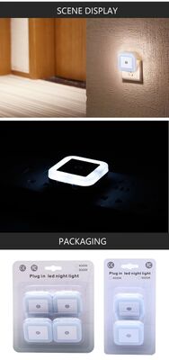 Sensore LED luci notturne a bordo letto Lampada di risparmio energetico Multicolore luce notturna per camera da letto