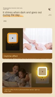 Cute Night Light Lamp Soft Light Motion Sensor Camere da letto Spazi interni