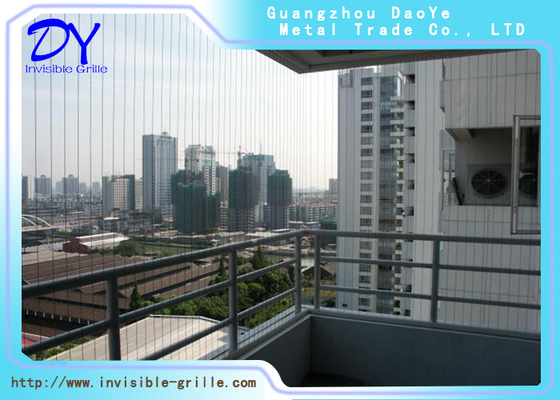 Griglia di sicurezza invisibile per balcone 7x7 Cavo in acciaio inossidabile 316 in nylon