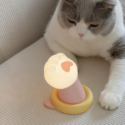 Cat Claw Creative Night Light Carica USB Regalo di compleanno Carino e Carino Pratico Regalo Ragazza Silicone Patting Light
