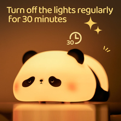 Personalizzazione Luci notturne di silicone Panda Usb Ricaricabile Tavolo Lampada a LED Luci notturne di silicone Luci notturne per la stanza dei bambini
