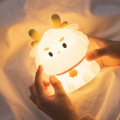 Smart Voice Dragon Charge Con Dormire Silicone Pat Creativo Luce Notturno Regalo Colorato Atmosfera Luce