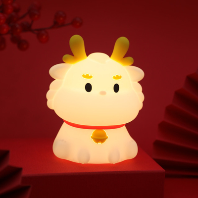 Carina decorazione della camera da letto del dragone di silicone Mini adorabile lampada notturna Animali Cartoni animati Luce notturna per bambini