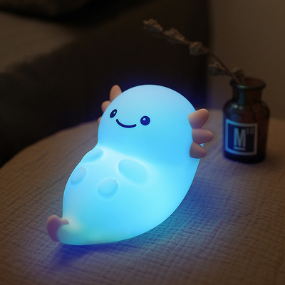 Modern Home USB Night Light Esagonale Dinosauro Bambino Pesce LED con sensore tattile Colorato Silicone Ricaricabile Luce