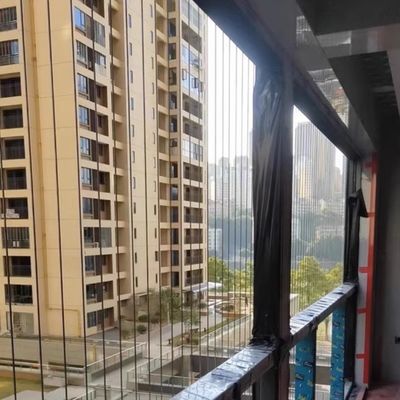 Struttura di filo di acciaio di grado 316 Grill di sicurezza balcone con servizio di lavorazione del taglio e 316 filo 3x7 rivestimento teflon 2.0mm offrendo una barriera sicura